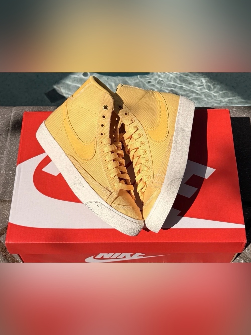 NIKE W BLAZER MID ’77 CNVS TOPAZ GOLD SAIL SNEAKERS DX5550-700 WMN’S